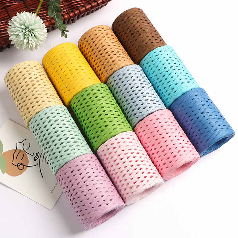 Crochet Bag Raffia - 150M Natural Raffia Straw Yarn For
