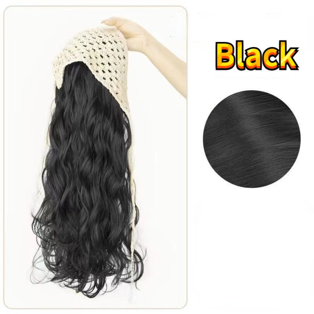 Headband Summer Knit - Fashion 65CM Wig Triangle Headscarf Hollow