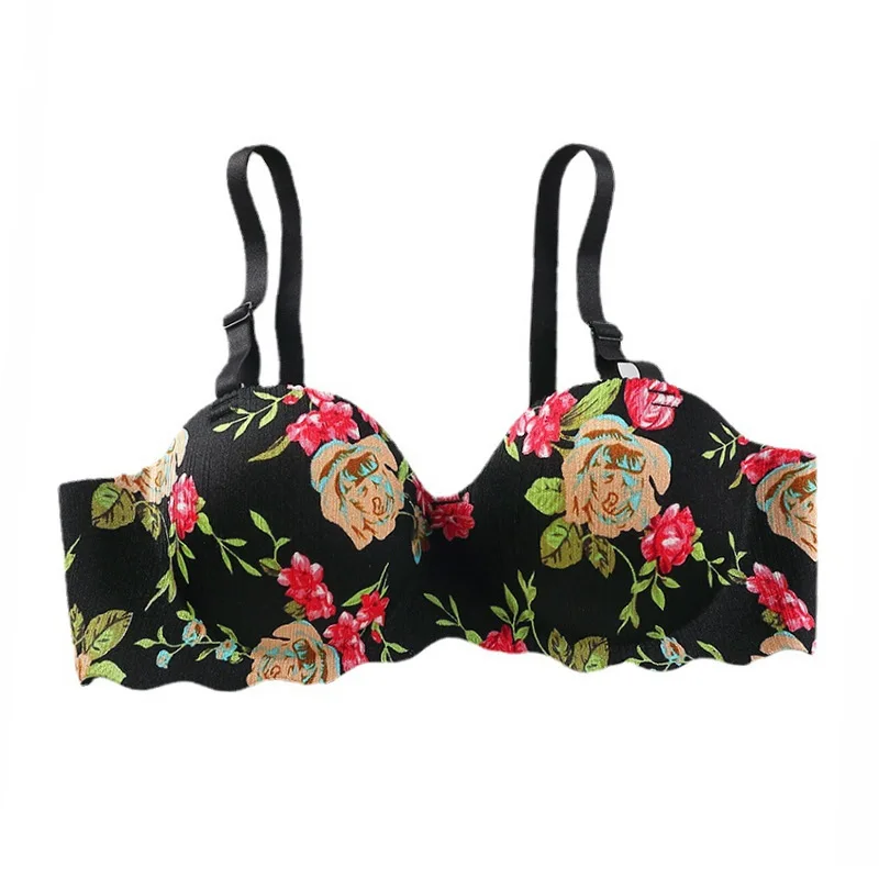 Bralette Triangle Set - Women Sexy Floral Printed Bras Front