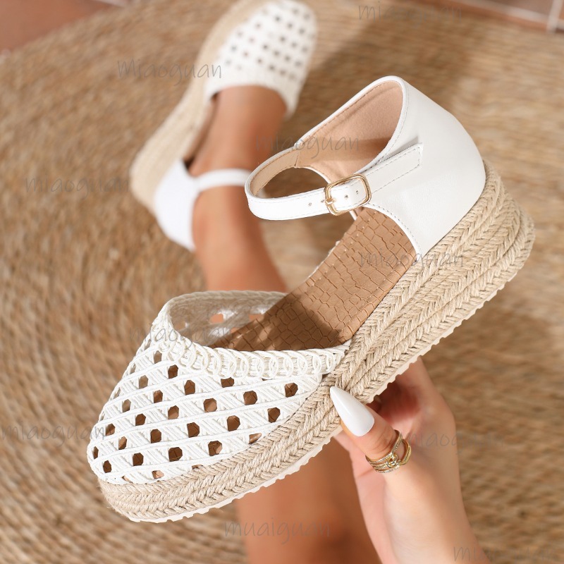 Wedge Espadrille Women - Boho Women's Hollow Out Woven Espadrille