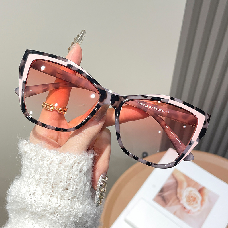 Sunglasses Cat Eye - Women Color Block Cat Eye Eyeglasses