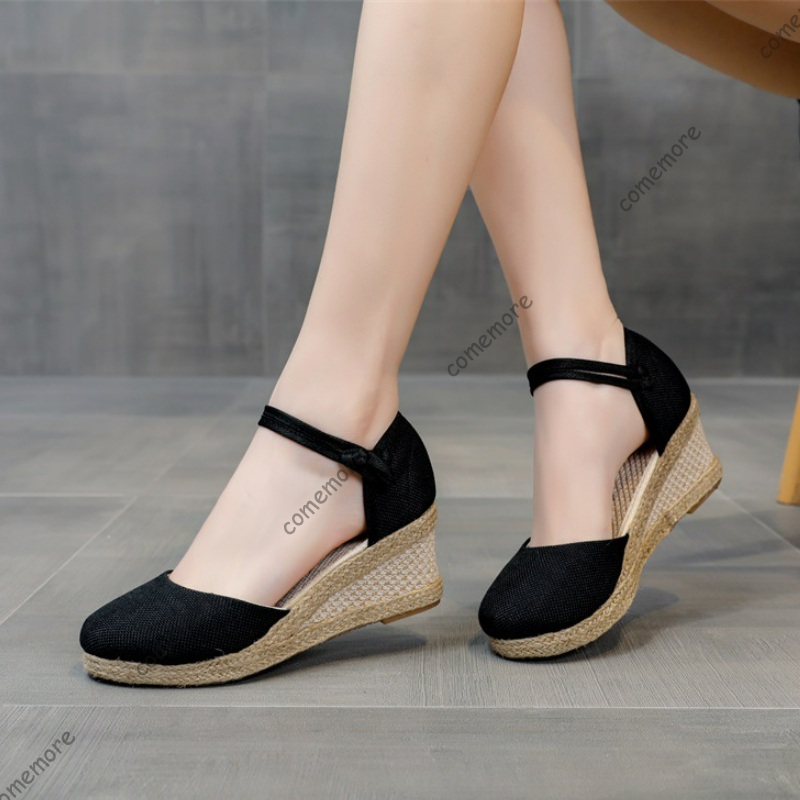 Wedge Espadrille Women - Comemore Sandals High Heel Summer Footwear