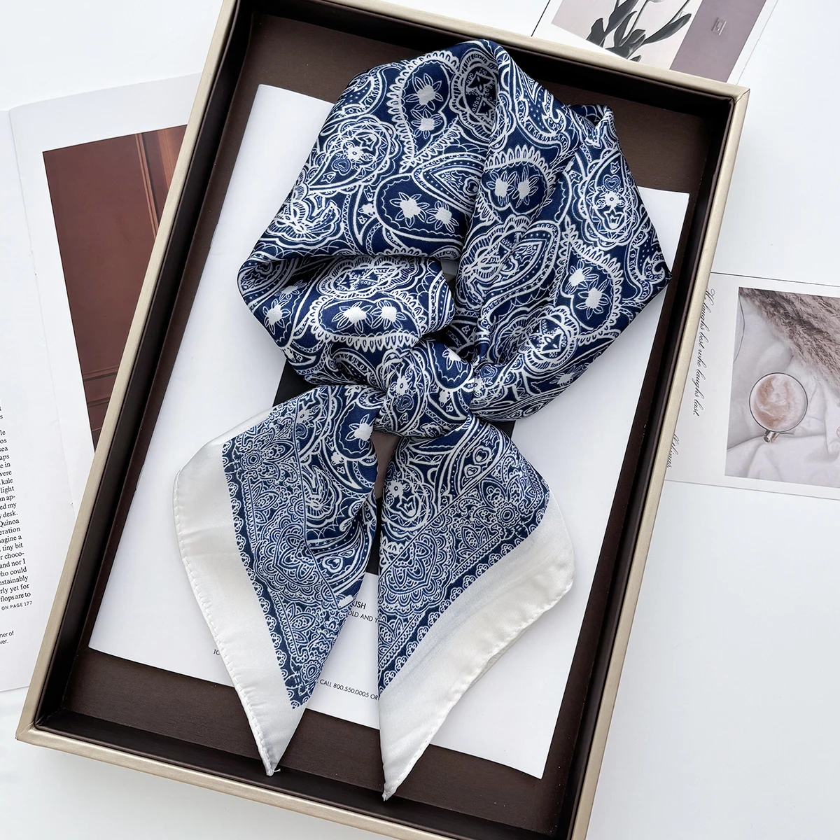 Headband Summer Knit - 70*70cm Women Summer Luxury Fashion Print