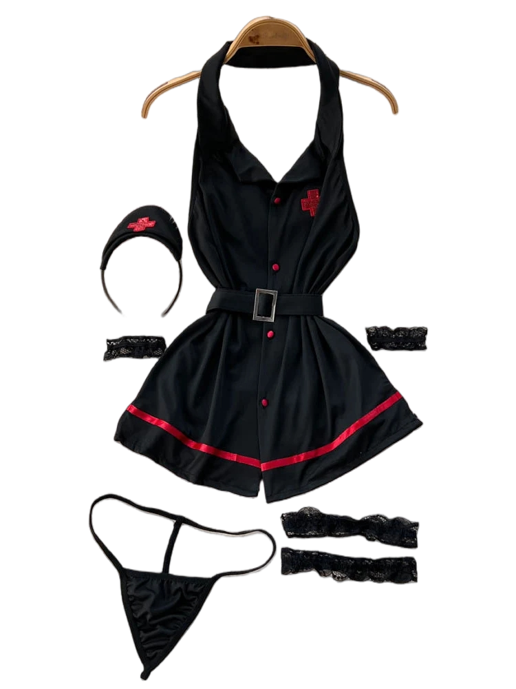 Maxi Dress Halter - Erotic Fashion Sexy Halter Lingerie Dress