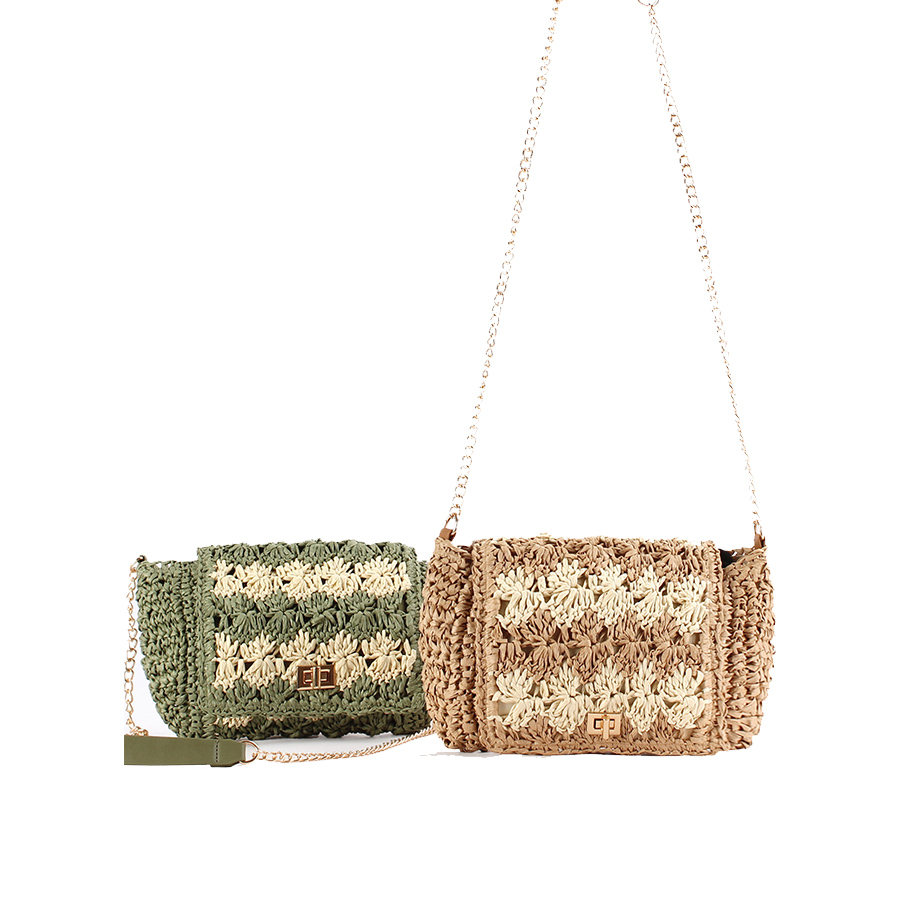 Crochet Bag Raffia - Straw Crossbody Bags for Women Summer