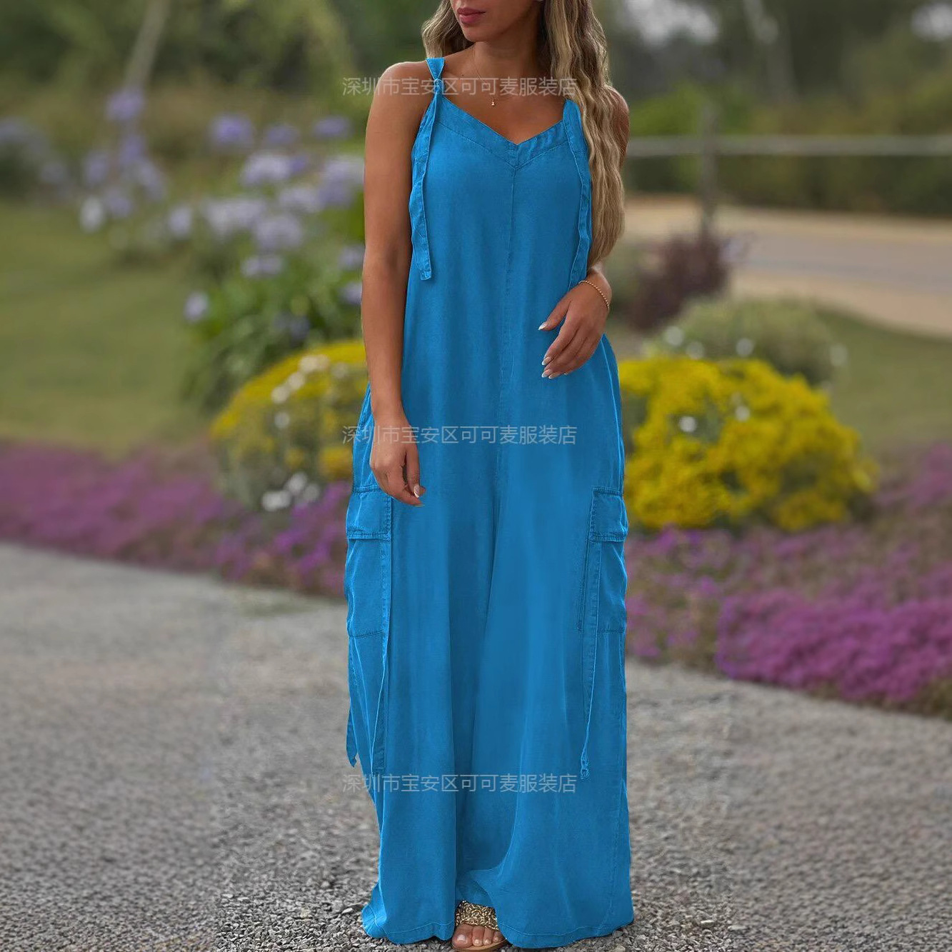 Jumpsuit Linen Relaxed - Loose Summer Jumpsuit Casual Linen Wide