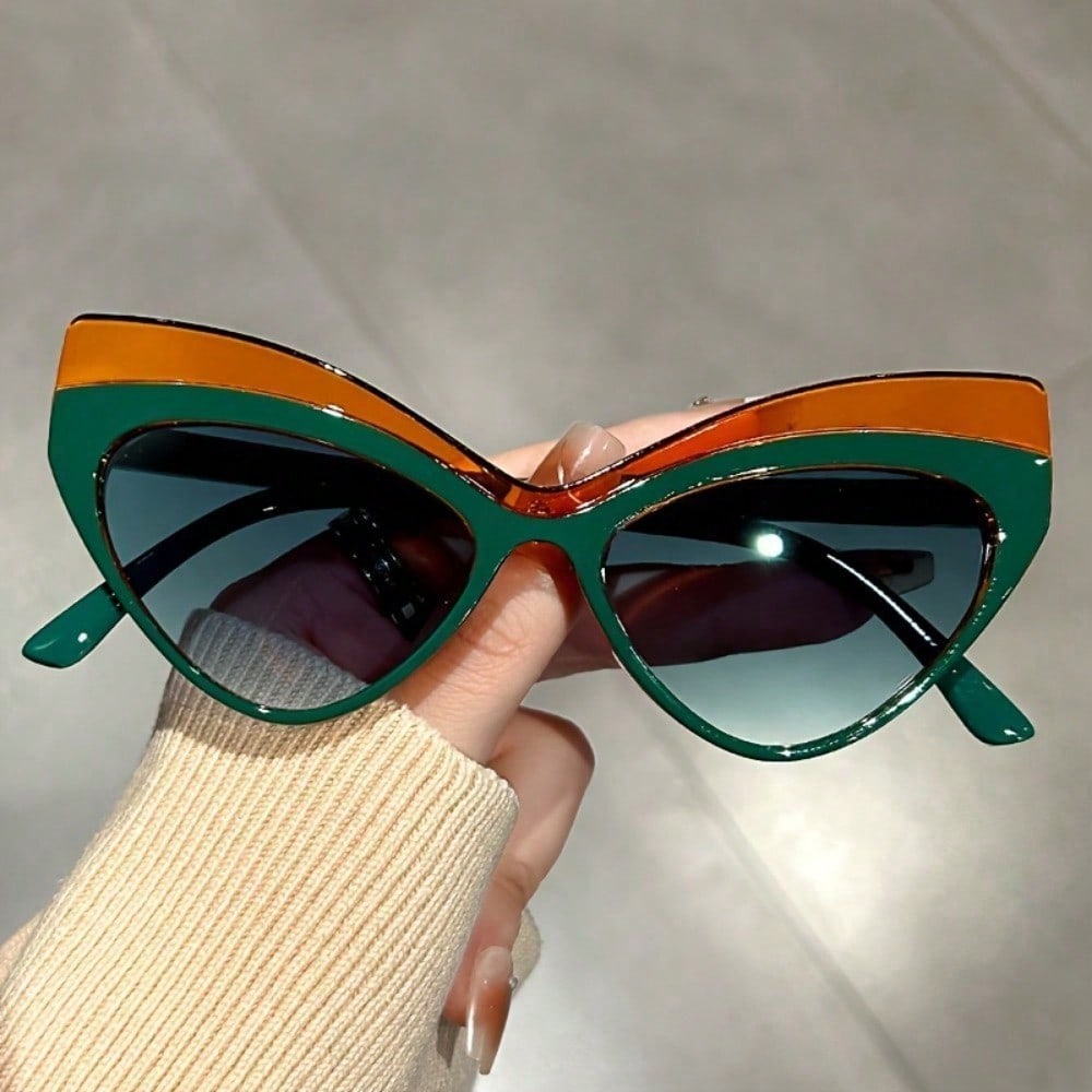 Sunglasses Cat Eye - Extra-Large Cat-Eye Fashion Glasses, With PC