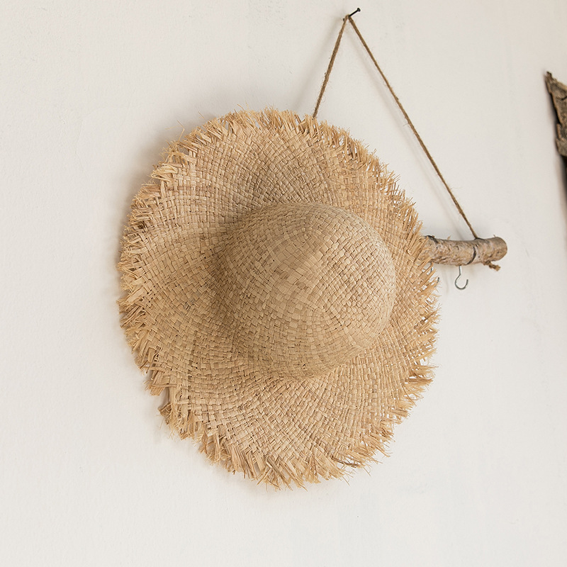 Hat Floppy Wide - Women Raffia Straw Sun Hat Wide