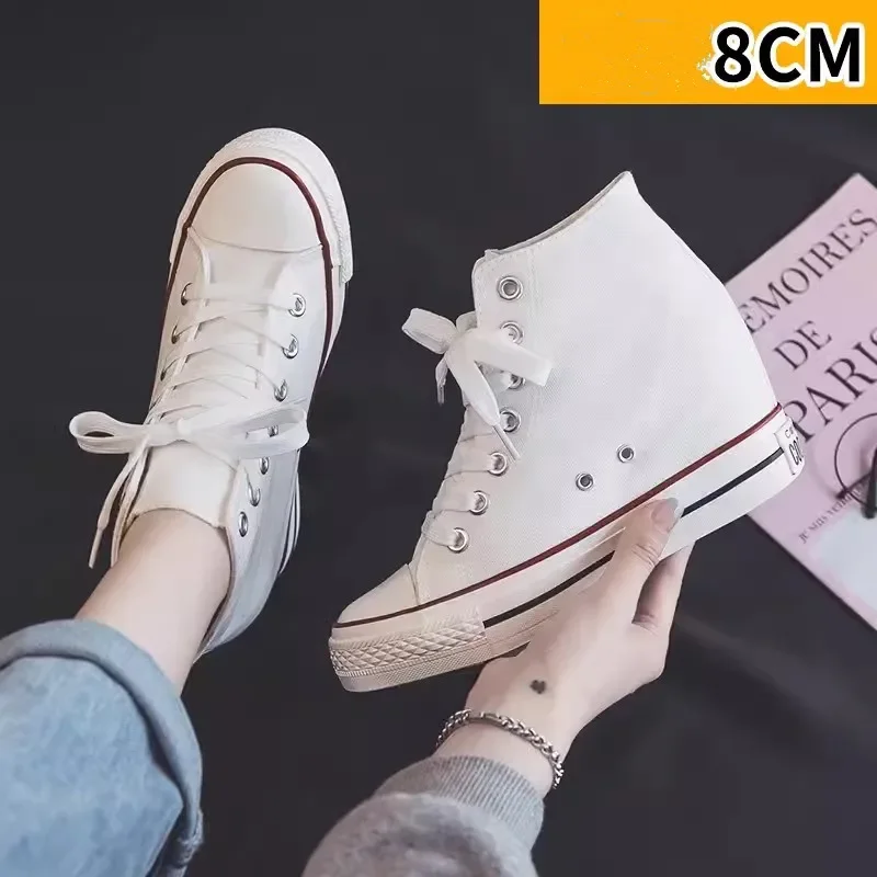 Wedge Espadrille Women - High 8cm Platform Canvas Shoes for