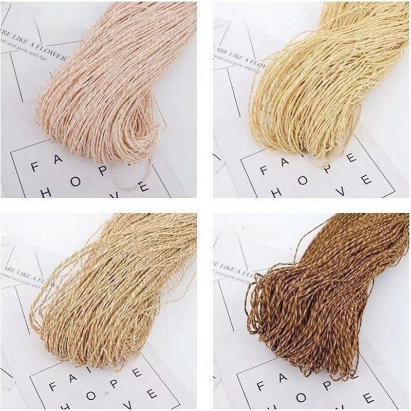 Crochet Bag Raffia - 200g 2ply Cotton Raffia Yarn for
