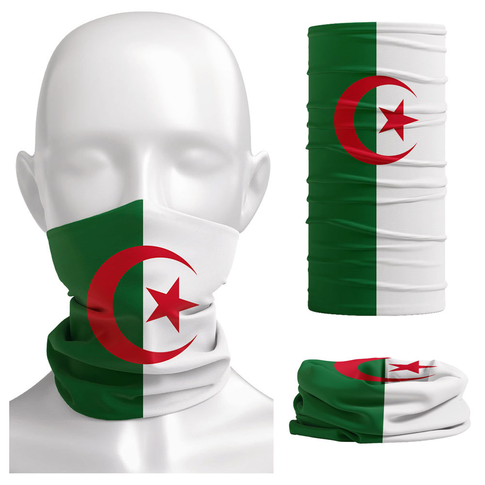 Headband Summer Knit - Algeria Flag Printed Bandana Headwear Riding