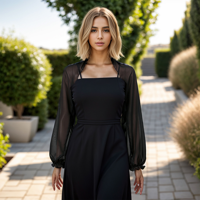 Blouse Off Shoulder - Solid Color Chiffon Shawl Summer Air-Conditioned