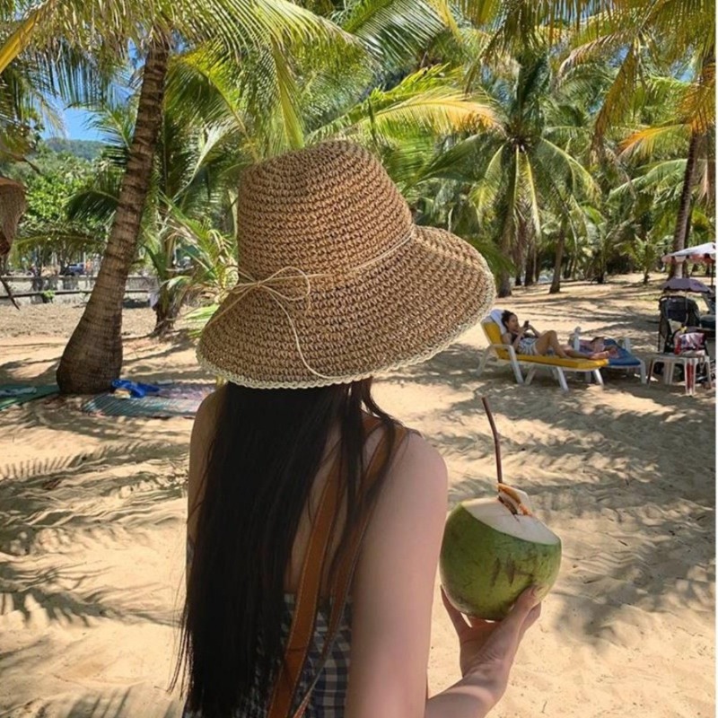 Hat Floppy Wide - 1pc Women's Summer Beach Straw Hat