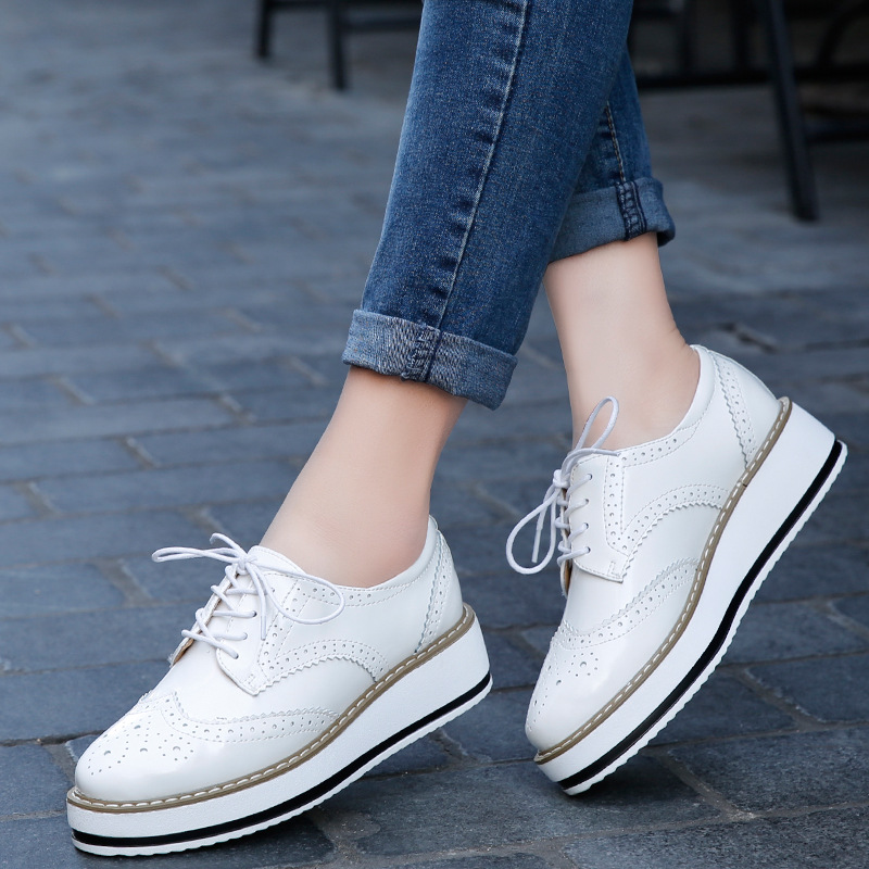 Wedge Espadrille Women - Women Loafers Shoes Leather Thick Heels