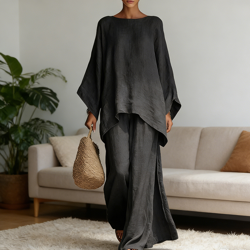 Linen Pant Wide - Spring New Fashion Linen Loose Long-sleeved