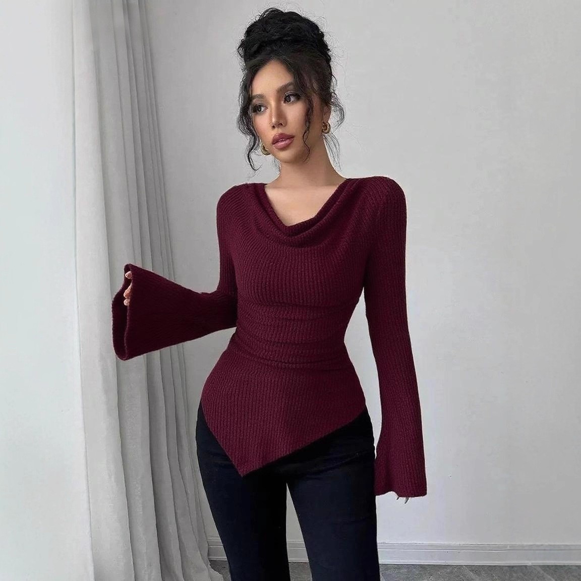 Women's Blouse Longsleeve Soli - Blouse Off Shoulder ulasan dan harga