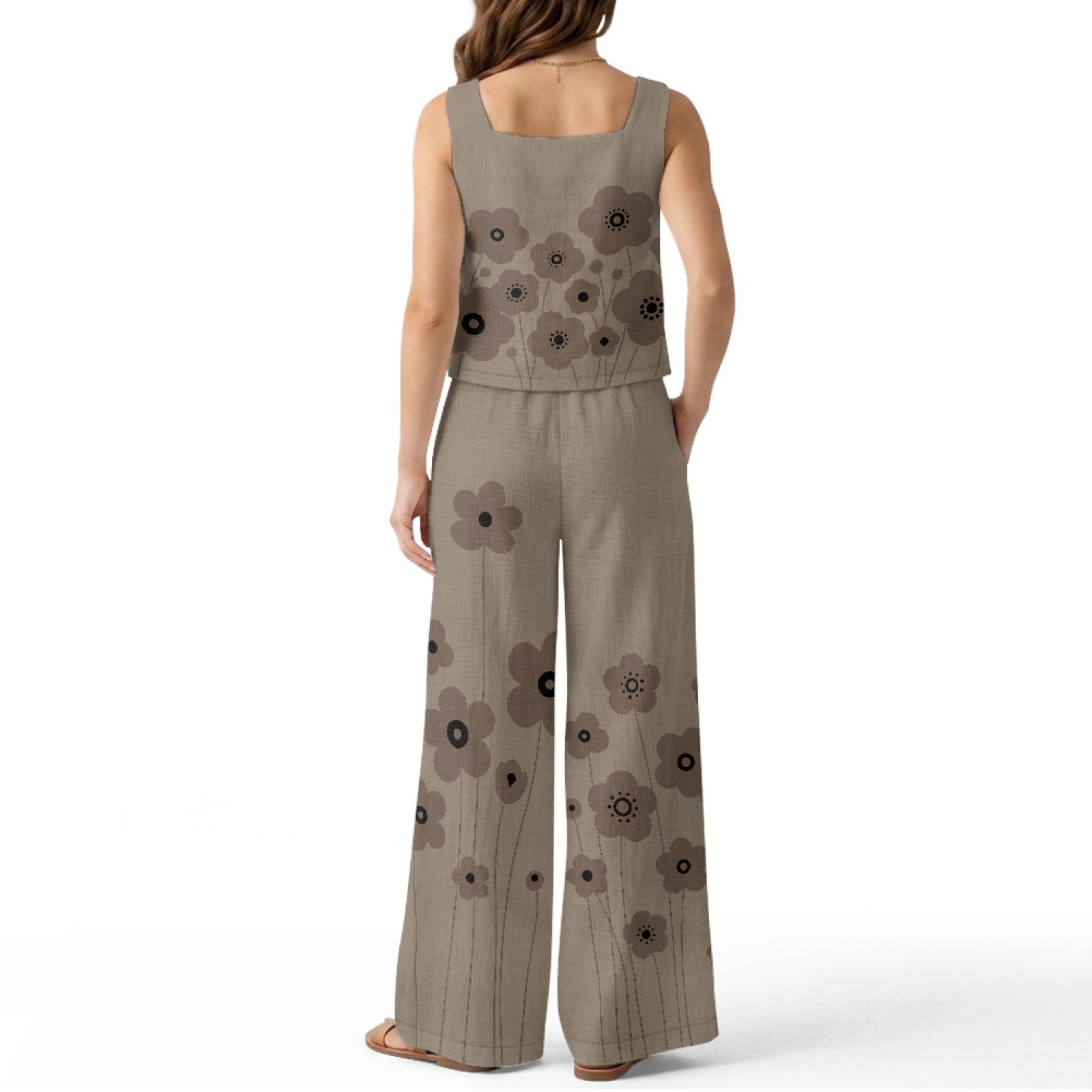 INSTANTARTS Women’s Linen Vest - Linen Pant Wide ulasan dan harga