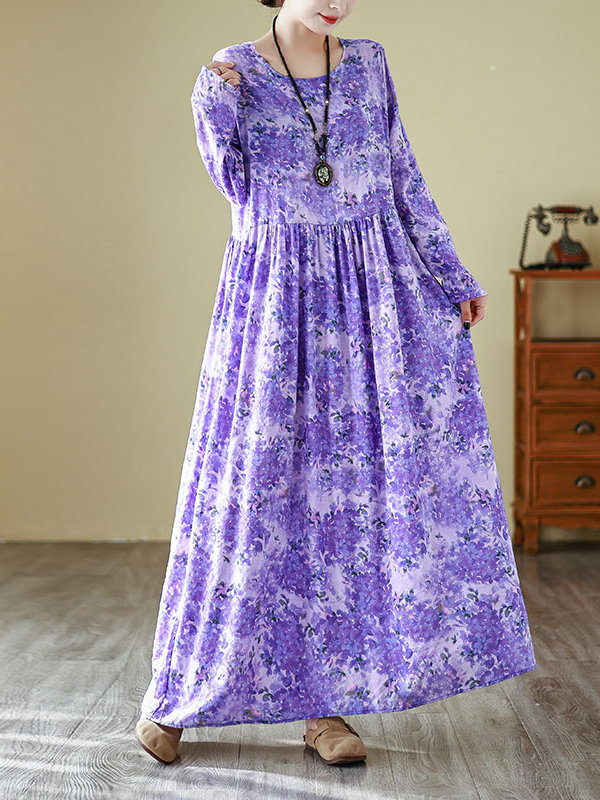 Spring New Style round Neck Lo - Linen Dress Wrap ulasan dan harga
