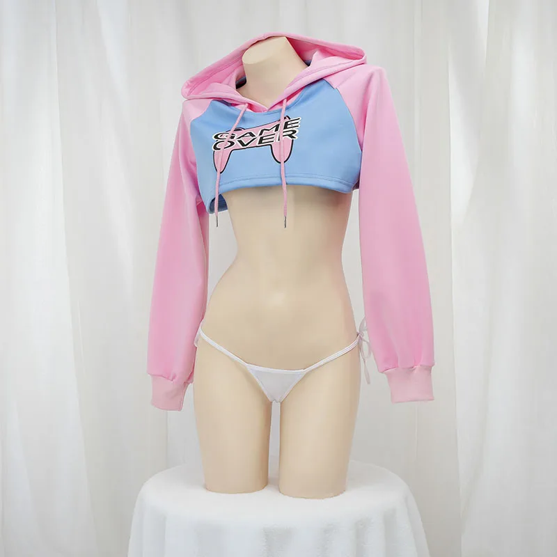 Cute Long Sleeve Crop Top Hood - Crop Top Crochet ulasan dan harga