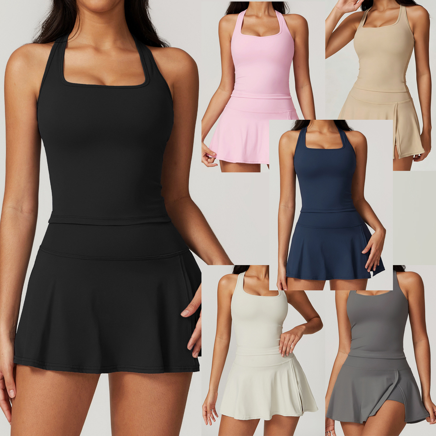 2 Piece Tennis Dresses for Wom - Crop Top Crochet ulasan dan harga