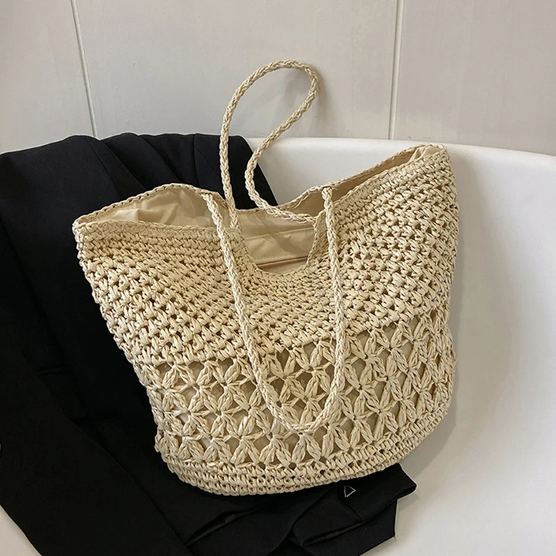 Casual Design Straw Weave Bags - Crochet Bag Raffia ulasan dan harga