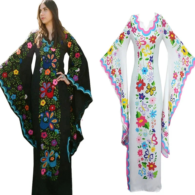 Medieval Cosplay Costume Vinta - Romper Floral Print ulasan dan harga