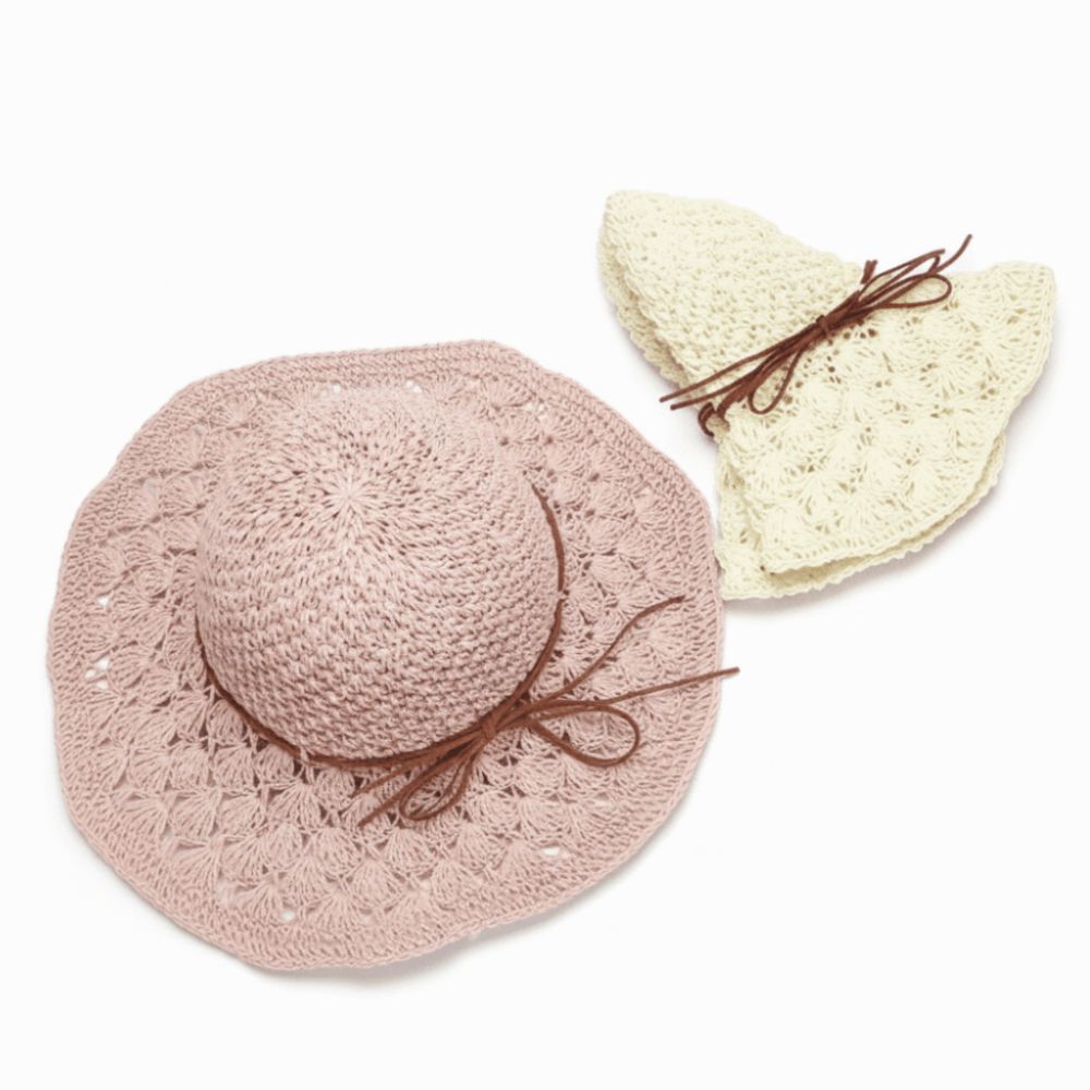 Handwoven Crochet Straw Hat Wi - Hat Floppy Wide ulasan dan harga