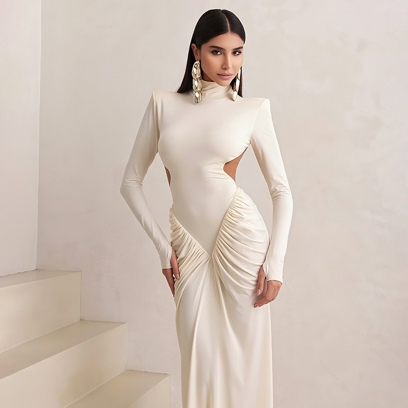 Women Backless Long Dress Turt - Maxi Dress Halter ulasan dan harga