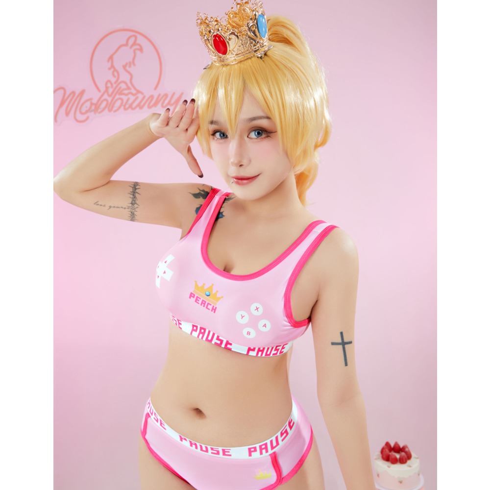 MOBBUNNY Peach Derivative Spor - Bralette Triangle Set ulasan dan harga