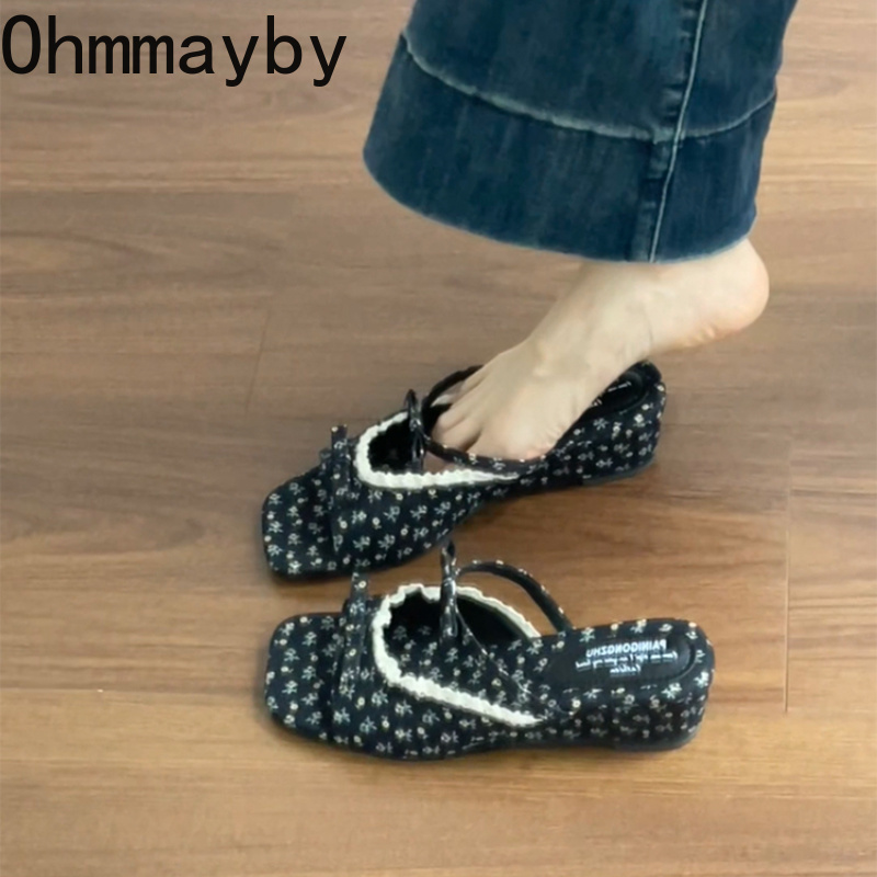 2026 Summer Floral Wedges Heel - Romper Floral Print ulasan dan harga