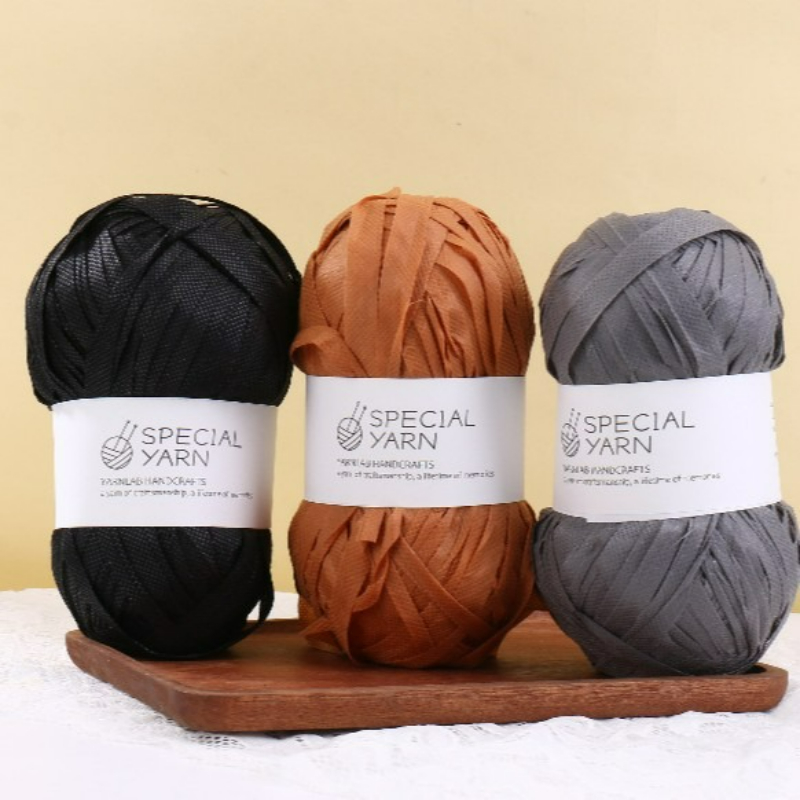 100g/pcs Raffia Flat Yarn for  - Crochet Bag Raffia ulasan dan harga