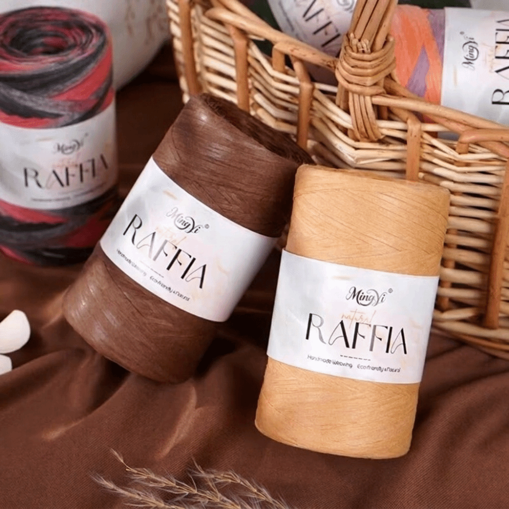 DIY Multi-Colored Raffia Yarn  - Crochet Bag Raffia ulasan dan harga