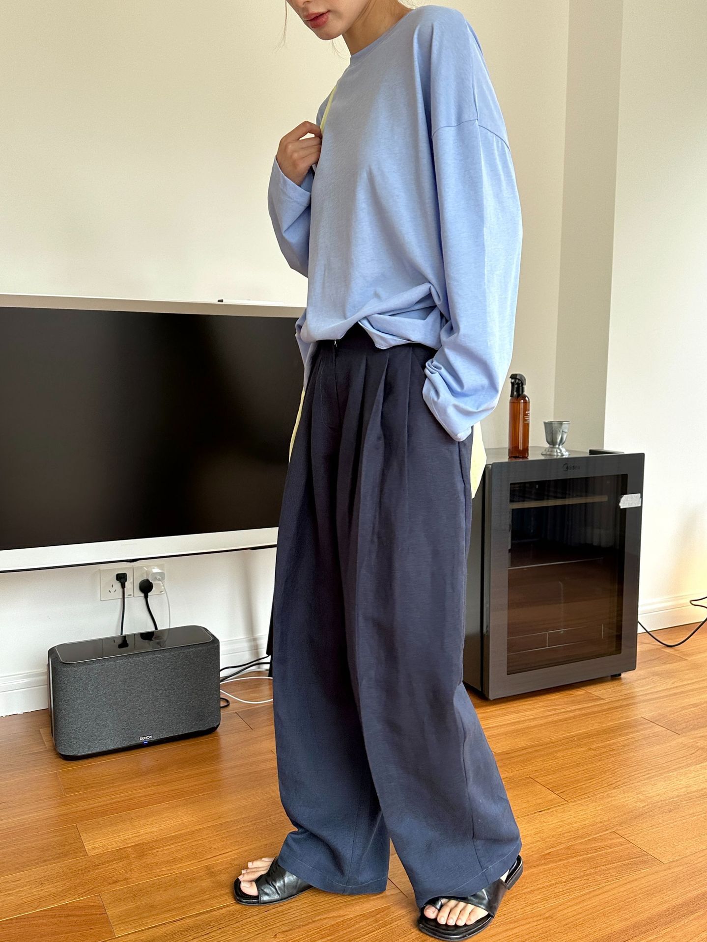Casual Linen Wide Leg Pants Pl - Linen Pant Wide ulasan dan harga