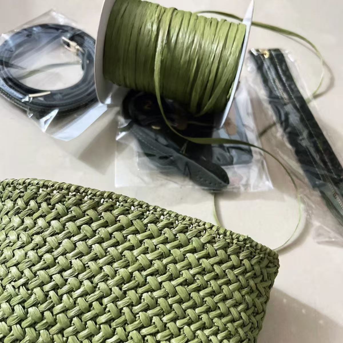 120g/roll Matte Raffia Grass C - Crochet Bag Raffia ulasan dan harga