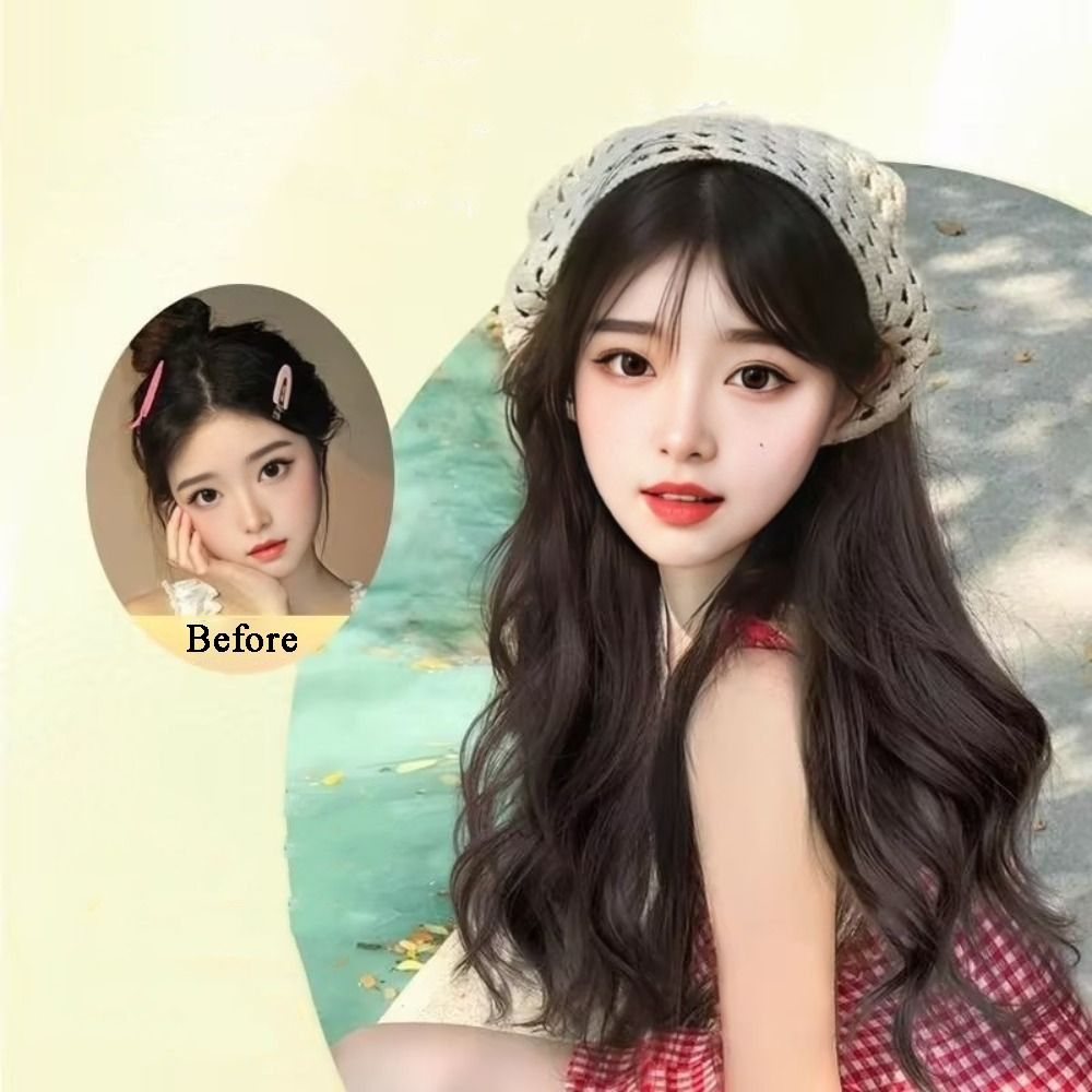 Fashion 65CM Wig Triangle Head - Headband Summer Knit ulasan dan harga