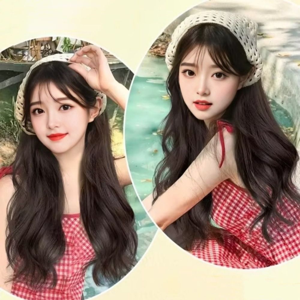 Fashion 65CM Wig Triangle Head - Headband Summer Knit ulasan dan harga
