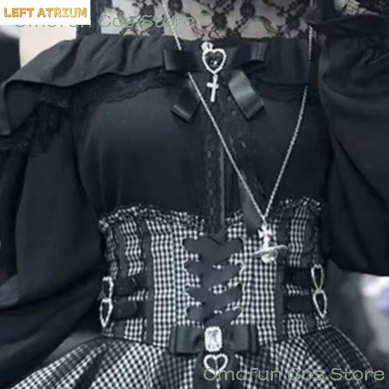 Jirai kei Lolita Dress Skirts  - Blouse Off Shoulder ulasan dan harga
