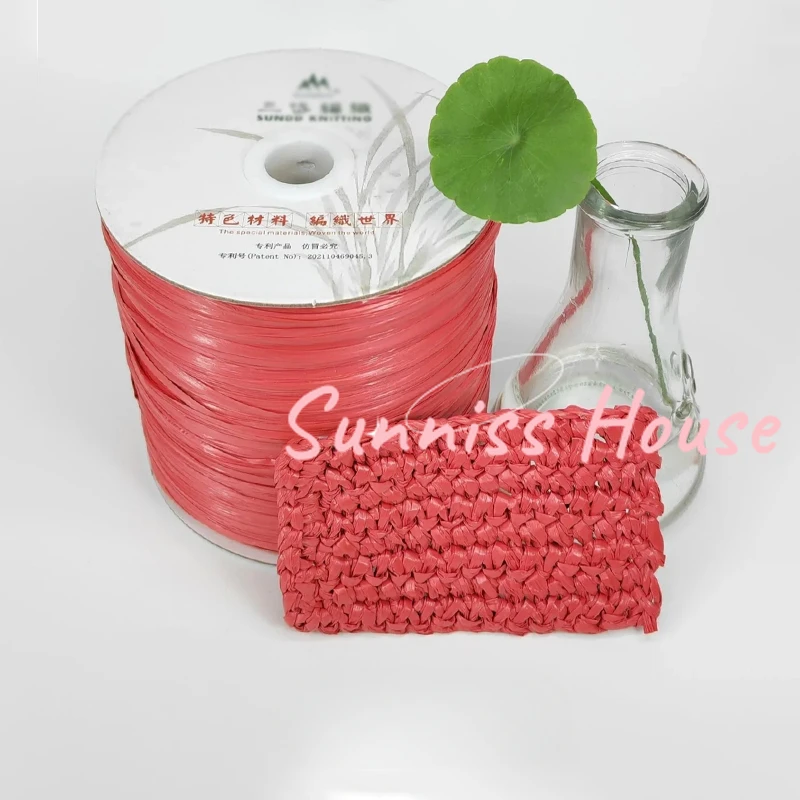 600M Matte Raffia Yarn，330g Ar - Crochet Bag Raffia ulasan dan harga