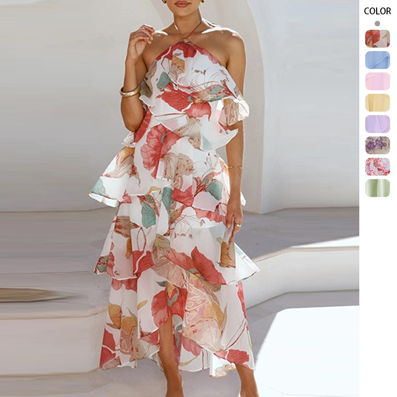 Elegant Party Maxi Dress Chiff - Maxi Dress Halter ulasan dan harga