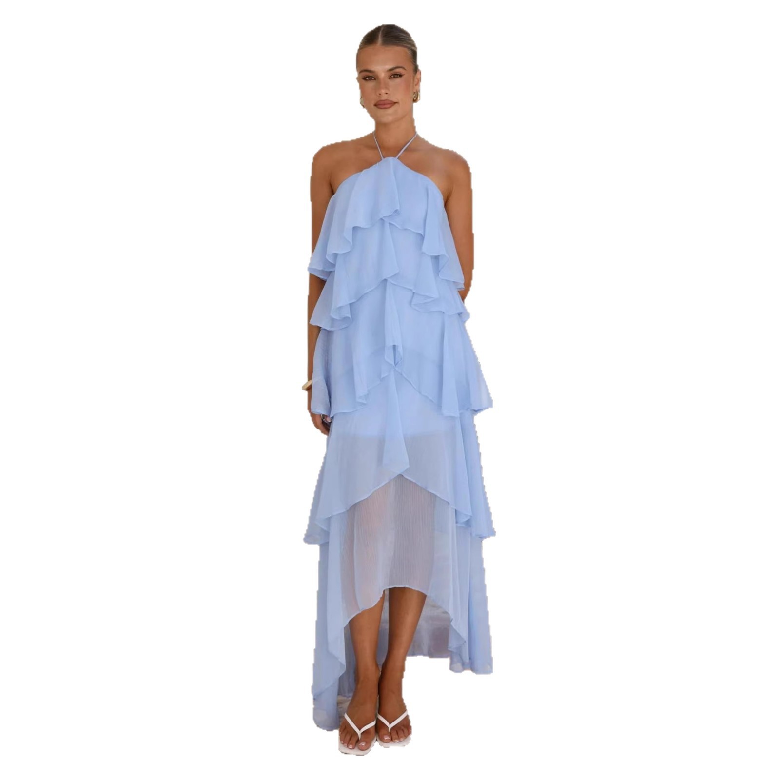 Elegant Party Maxi Dress Chiff - Maxi Dress Halter ulasan dan harga