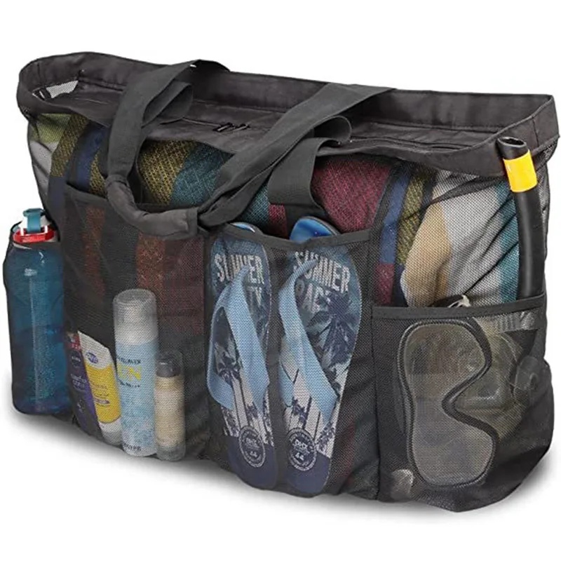 2026 New Large Capacity Mesh B - Tote Bag Beach ulasan dan harga