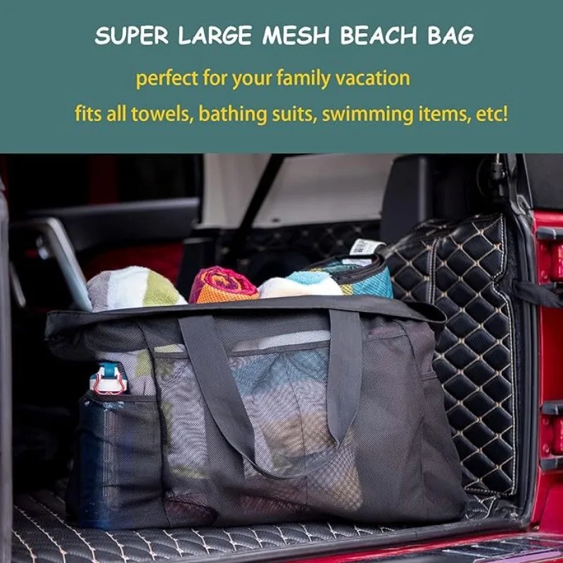 2026 New Large Capacity Mesh B - Tote Bag Beach ulasan dan harga