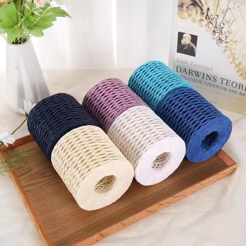 190g Raffia Yarn, Straw Paper  - Crochet Bag Raffia ulasan dan harga