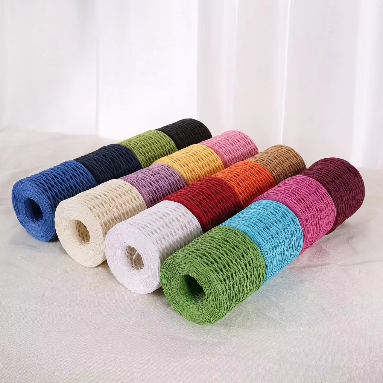 190g Raffia Yarn, Straw Paper  - Crochet Bag Raffia ulasan dan harga