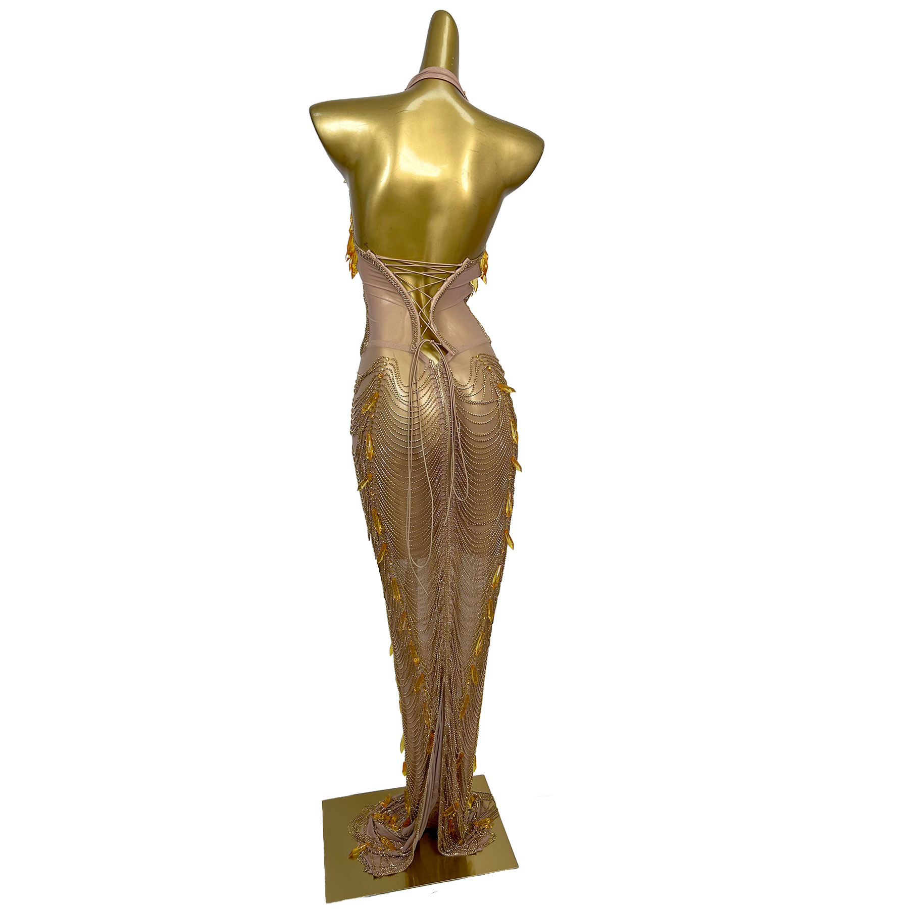 Ailisi Women Luxury Gold Cryst - Maxi Dress Halter ulasan dan harga