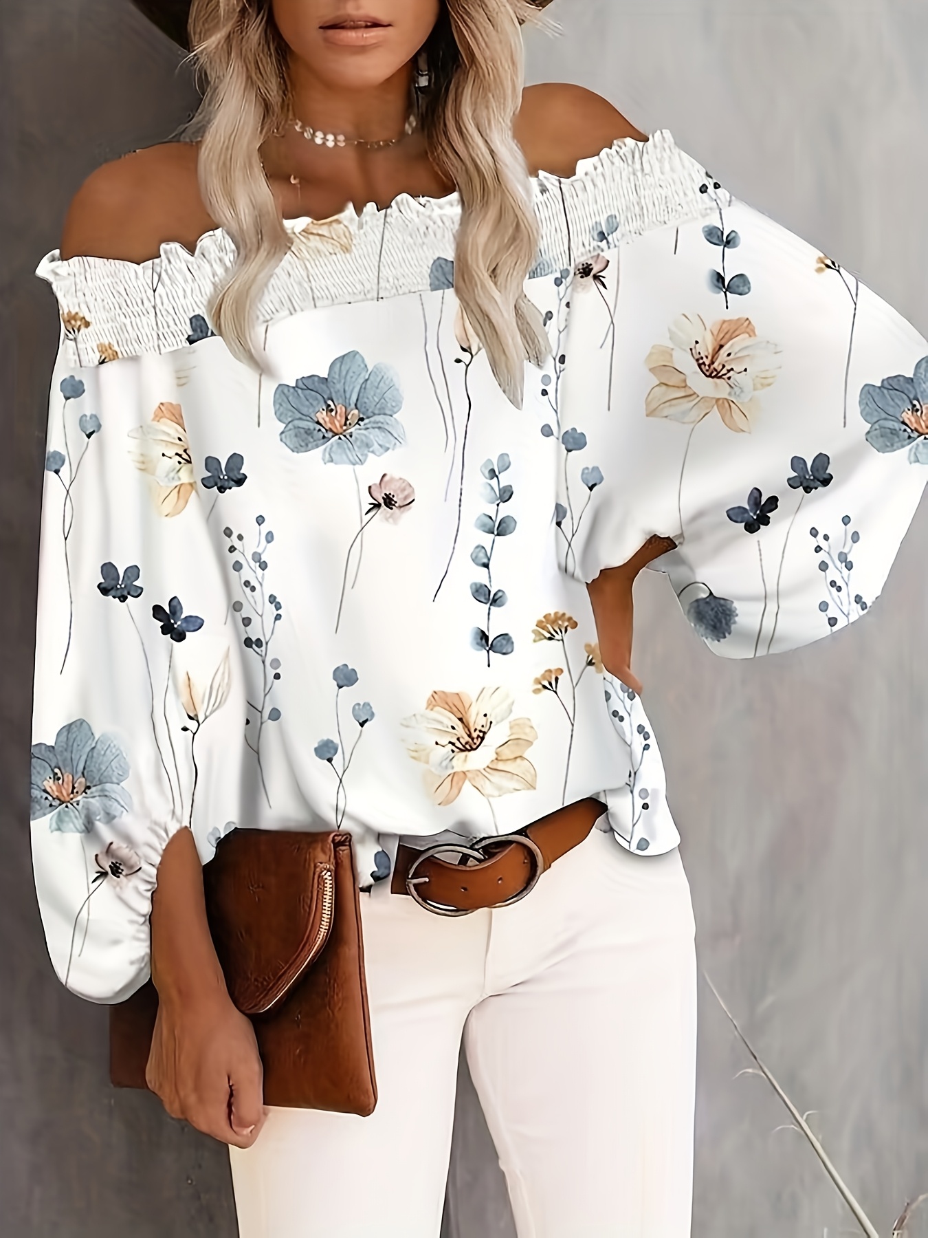 Plus Size New Women's Casual F - Blouse Off Shoulder ulasan dan harga