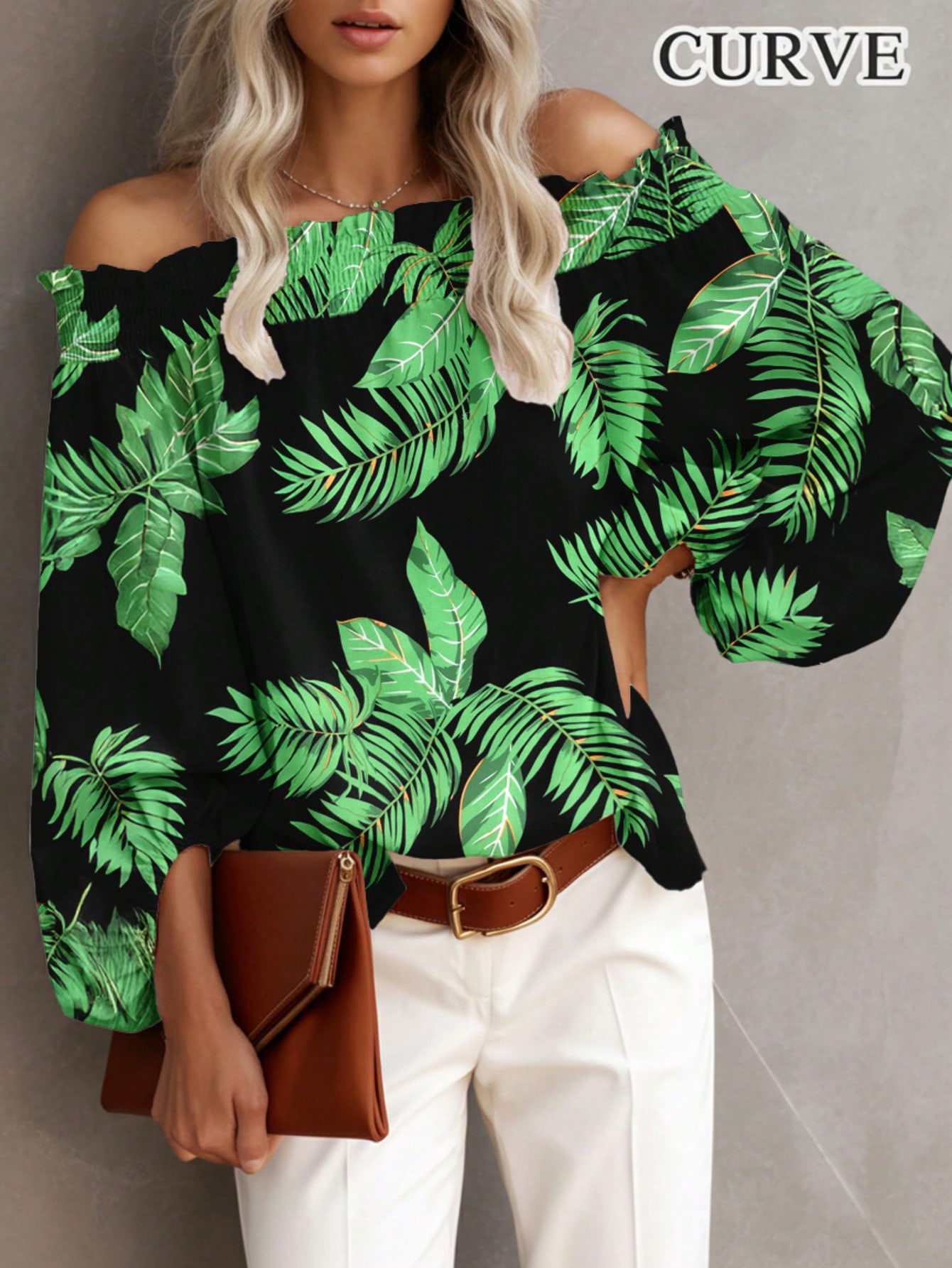 Plus Size New Women's Casual F - Blouse Off Shoulder ulasan dan harga