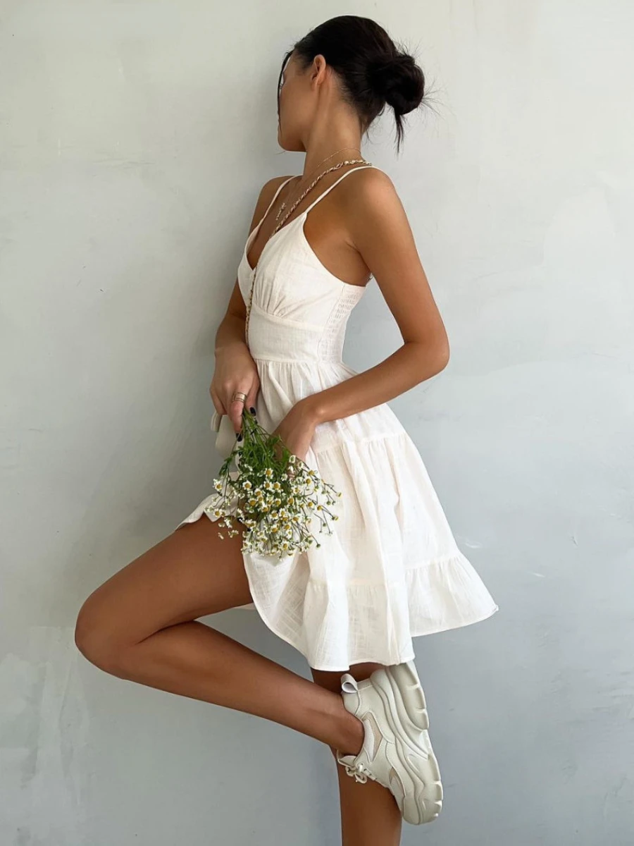 Wolfeel Spring Summer Women's  - Linen Dress Wrap ulasan dan harga
