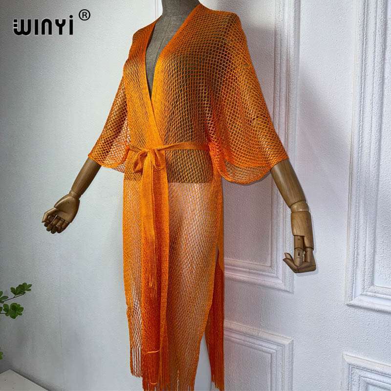 WINYI hollow beach kimono sexy - Cover Up Kaftan ulasan dan harga