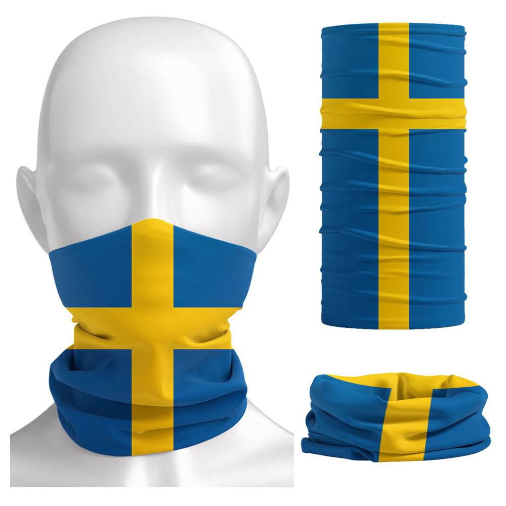 Sweden Flag Printed Bandana He - Headband Summer Knit ulasan dan harga